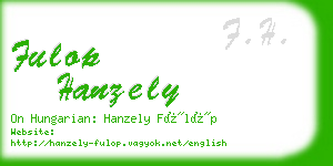 fulop hanzely business card